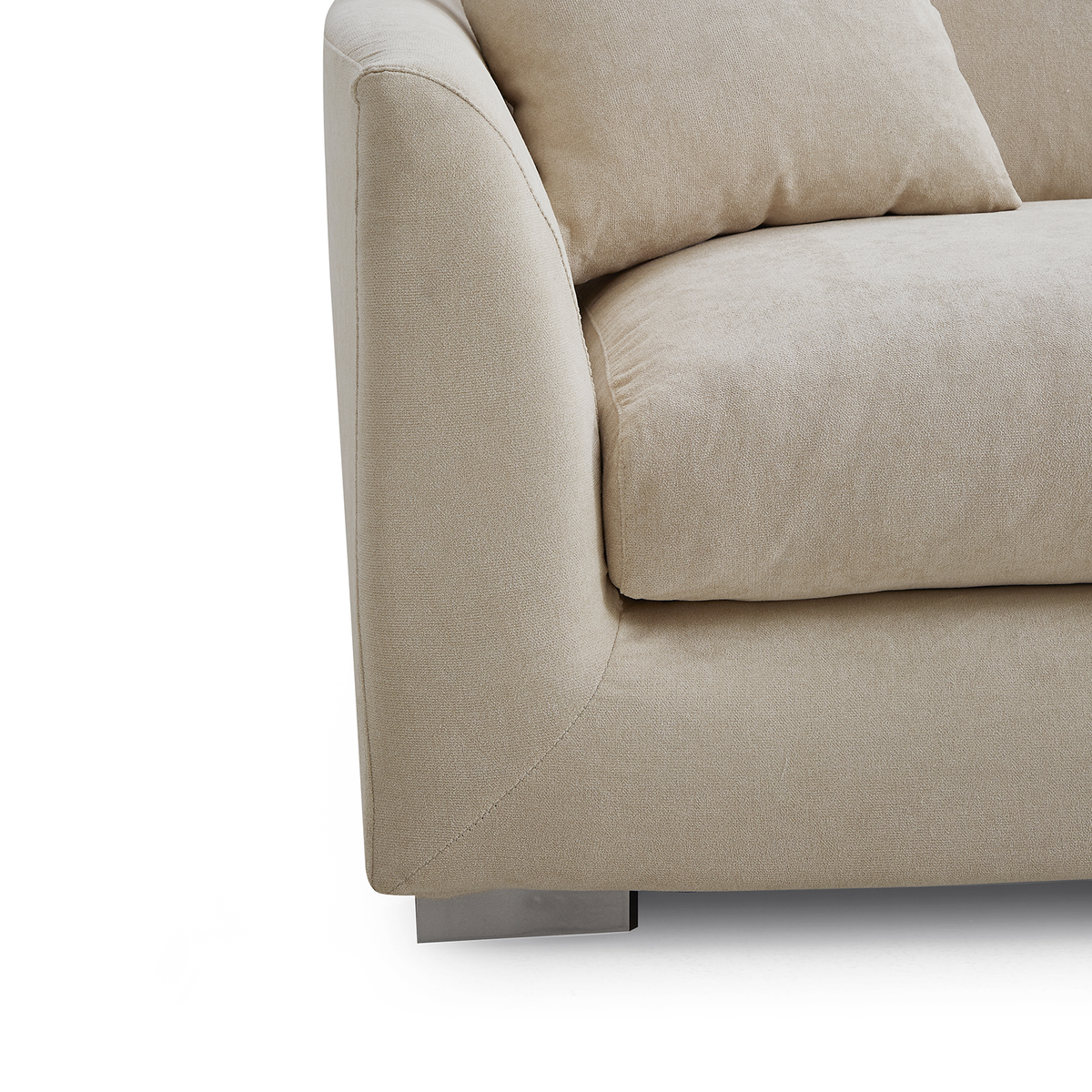 Aalto Fresh Beige Upholstered Linen Fabric Armchair