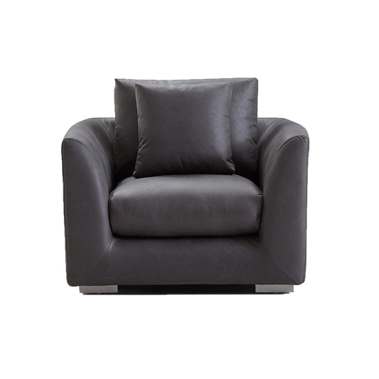 Aalto Fresh Dark Grey Upholstered Fabric Armchair