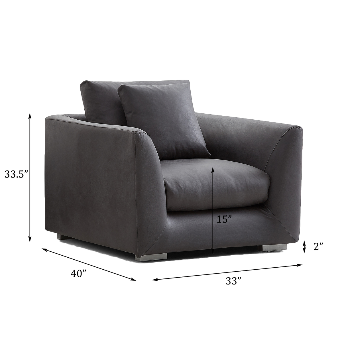 Aalto Fresh Dark Grey Upholstered Fabric Armchair