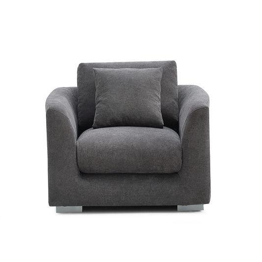 Aalto Fresh Dark Grey Upholstered Fabric Armchair
