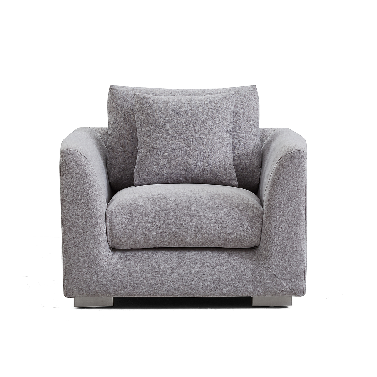 Aalto Fresh Light Grey Upholstered Fabric Armchair