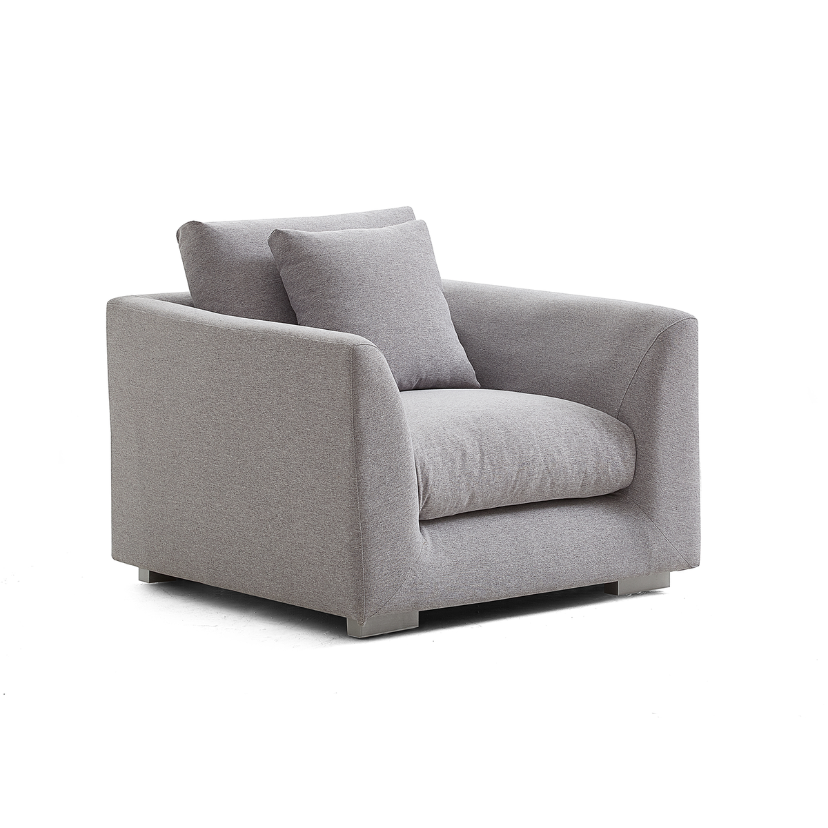 Aalto Fresh Light Grey Upholstered Fabric Armchair